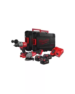 Milwaukee Aktionsset 1xM18FPD2, 1xM18CAG125X, 3xM18B5, 1xM12-18FC, 2x HD-Box
