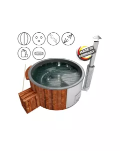 Holzklusiv Hot Tub Saphir 200  Thermoholz Spa Deluxe Clean UV Wanne Anthrazit