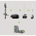 EGO MRC2306E-K2403 Multi-Tool Antriebseinheit + Kehrbürste + Rotocut + Bodenfräse Kit