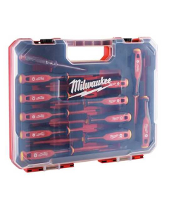 Milwaukee Tri-Lobe Schrauberdreher, VDE geprüft (12-teiliges Set PH/PZ/SL/T/Spannungsprüfer)