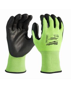 Milwaukee Hi-Vis Schnittschutzhandschuhe Klasse 3/C (Gr&ouml;&szlig;e 9 (L))